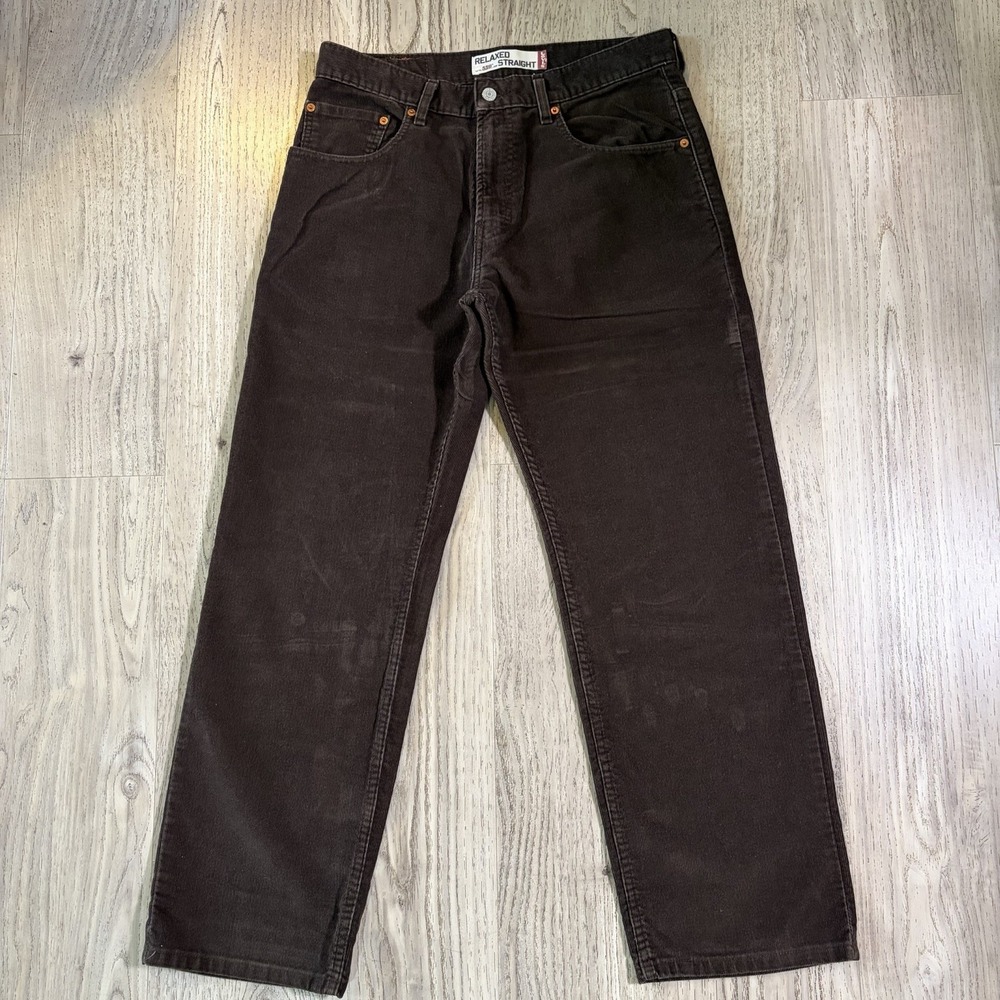 Vtg Levis 559 Corduroy Jeans Brown Relaxed Fit Straight Red Tab Y2K 32x30 HK - Picture 11 of 11